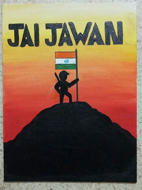 Jai Jawan canvas painting | Pencil drawing images, Poster drawing, Sketches