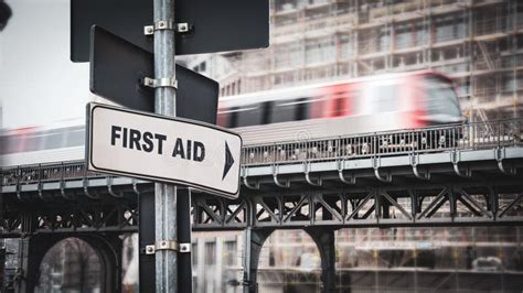 Street Sign First Aid Stock Photo Image Of Life Direction 170702414