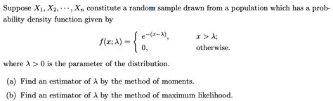 Solved Suppose X1 X2 Xn Constitute A Random Sample Chegg