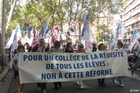 Réforme Du Collège Appel à La Grève Et à Une Manifestation Des Enseignants Mardi 26 Janvier