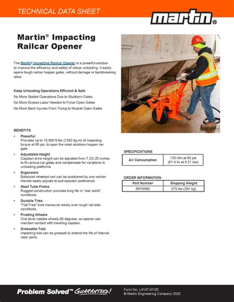 NEW! Martin® Impacting Railcar Opener