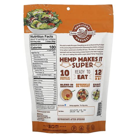 Manitoba Harvest Hemp Hearts Shelled Hemp Seeds Delicious Nutty