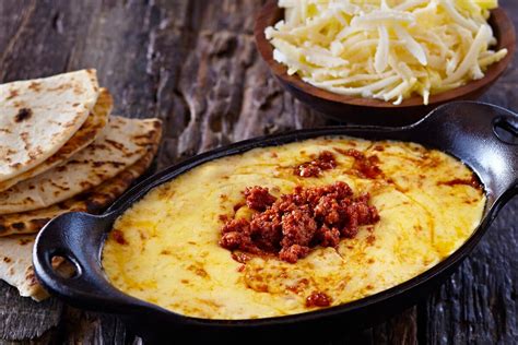 Queso Fundido With Chorizo Cacique Foods