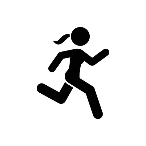 Runner Running White Background