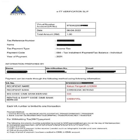 E Tt Hasil Cara Buat Bayaran Cukai Lhdn Mytax