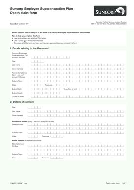 Fillable Online Suncorp Employee Superannuation Plan Fax Email Print