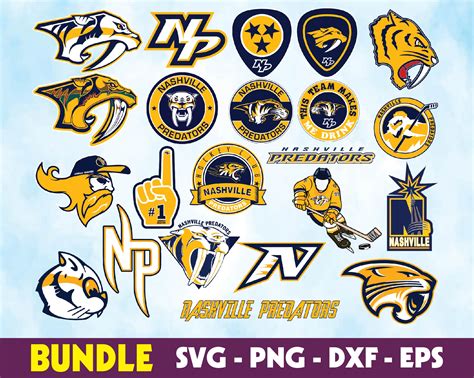 Nashville Predators logo, bundle logo, svg, png, eps, dxf, H | Inspire ...