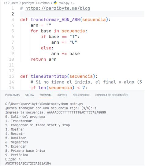 Python Ejercicios Resueltos Con Secuencias De ADN Parzibyte S Blog