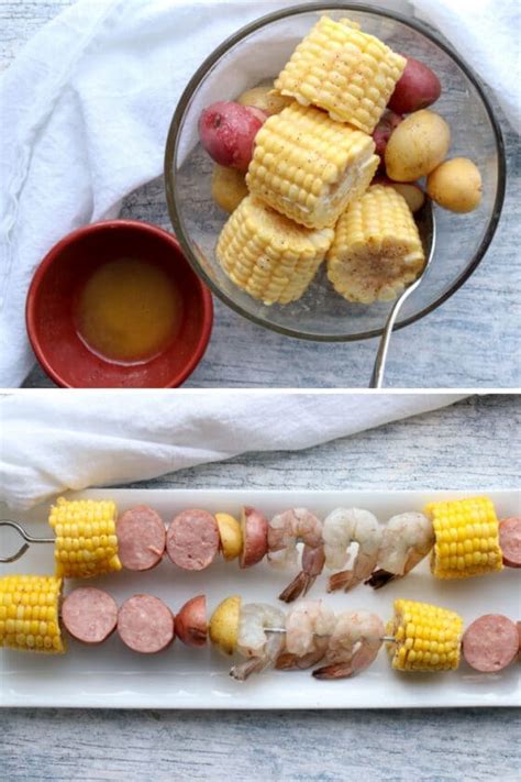 Shrimp Boil Kabobs Skewers Krazy Kitchen Mom