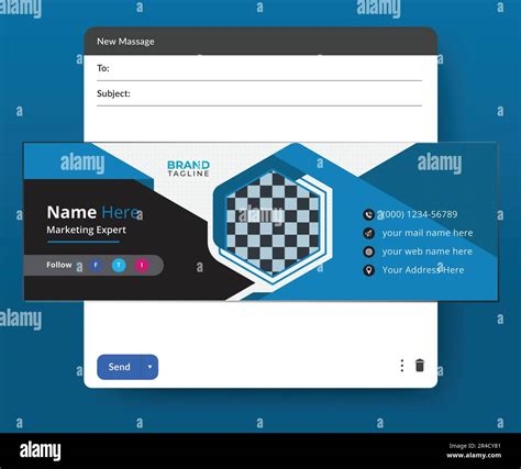 Corporate Email Signature Template Design In Vector Personal Details