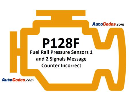 Code P128F Fuel Rail Pressure Sensors 1 And 2 Signals Message Counter