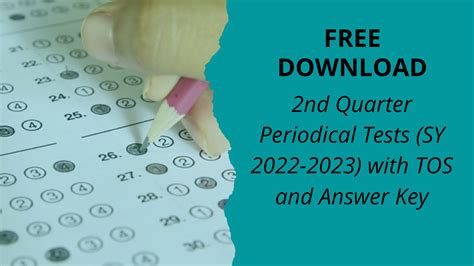 Nd Quarter Periodical Tests For Grade Sy Melcs Based