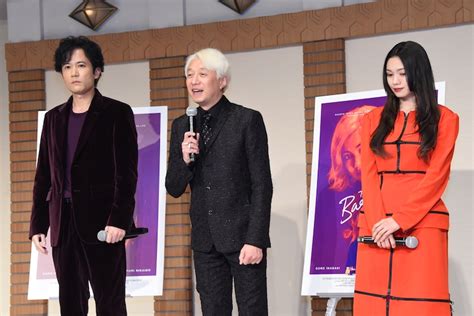 左から稲垣吾郎、手塚眞、二階堂ふみ。 稲垣吾郎が二階堂ふみとの共演に「夢を見ていたよう」、「ばるぼら」製作発表会 [画像・動画ギャラリー