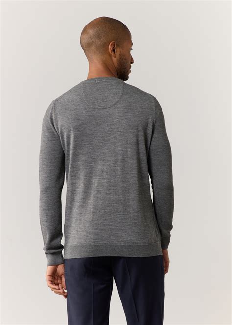 Pull Col V En Laine M Rinos M Lang E Unie Gris Clair Father And Sons