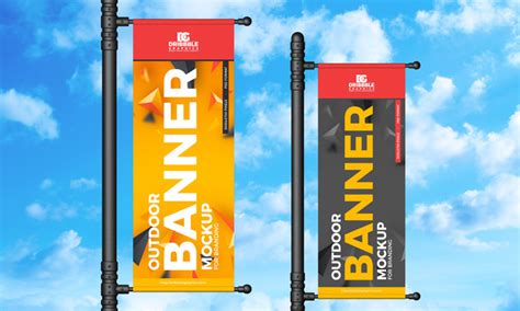 Free Outdoor Banner Mockup For Branding | Dribbble Graphics