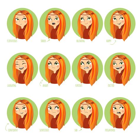 Girls Facial Expressions 13452228 Vector Art At Vecteezy