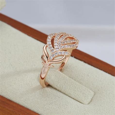 Rose Full Finger Ring Jewelry Gold Rose Gold Ring Gold Ring