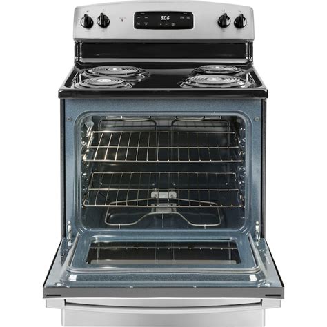 GE 30-in 4 Burners 5-cu ft Freestanding Electric Range (Stainless Steel ...