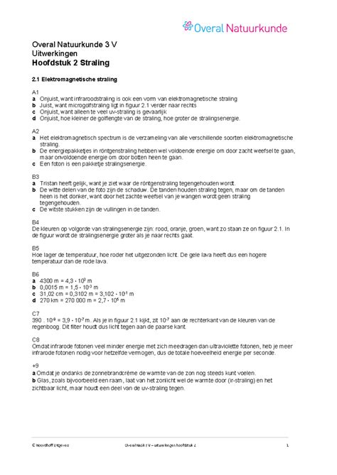 Overal Natuurkunde 3 V H02 Uitwerkingen Overal Natuurkunde 3 V