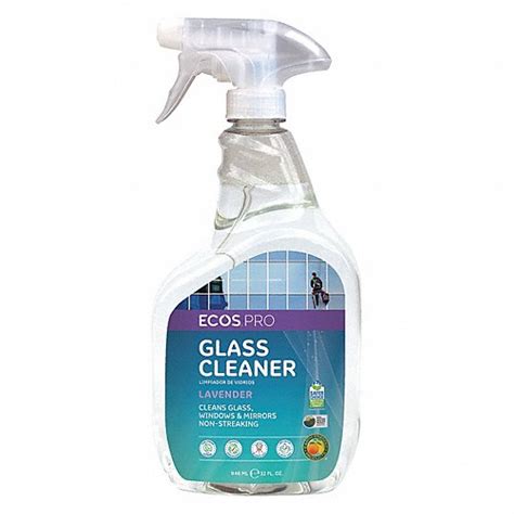 Ecos Pro Glass Cleaner Liquid Trigger Spray Bottle 32 Oz Ammonia Free Lavender 4tkd9