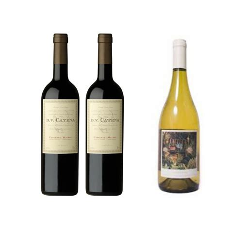 2 D V Catena Cabernet Malbec Animal Orgánico Chardonnay Las