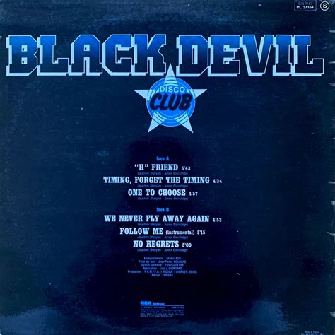 Black Devil Disco Club Rca Pl 37164 France 1978 Diggersdigest