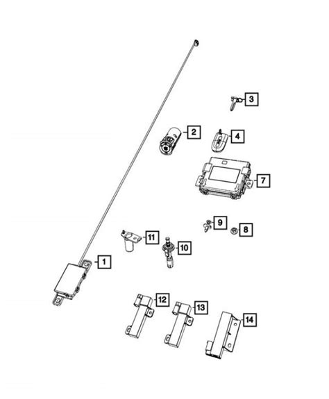 Mopar 68467666AA Keyless Entry Transmitter