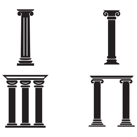 Pillar icon building shape historic vector design. 42064956 Vector Art ...