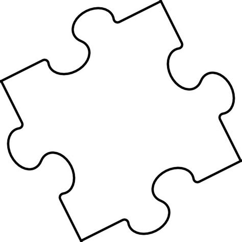 4 Piece Jigsaw Puzzle Template Clipart Best