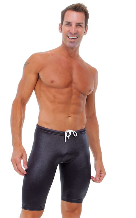 Competition Swim Dive Jammers In Wet Look Black Skinzwear