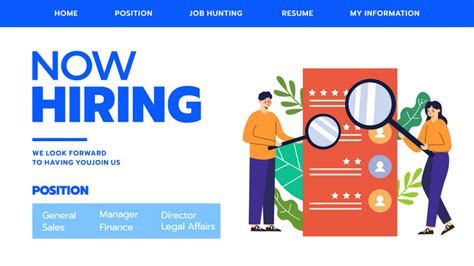 Hiring Employment Landing Page Banner Template Colorful | AI Free ...