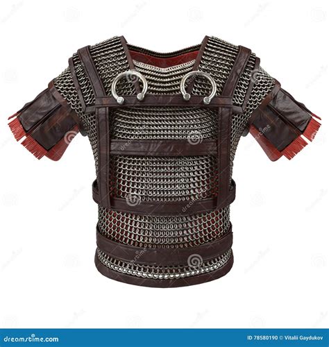 Roman Armor 3d Illustration Isolated On White Background Stock