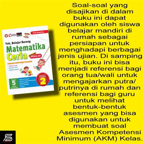 Jual BUKU YUK BELAJAR BARENG MATEMATIKA CERIA SD MI KELAS 2 KURIKULUM