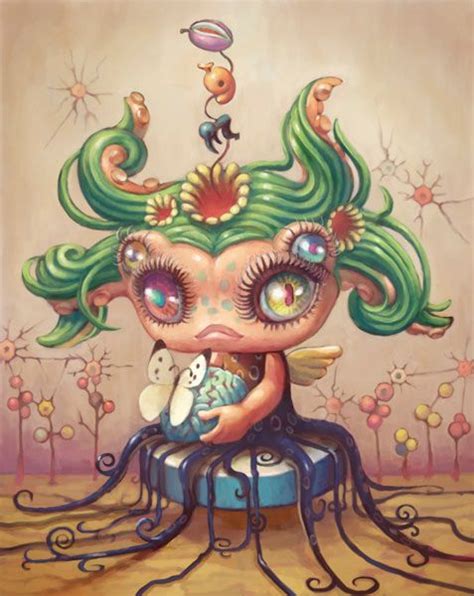 Blue Brain By Yoko D Holbachie Pop Surrealism Lowbrow Art Whimsical Art