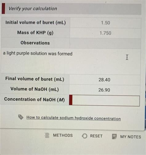 Solved How To Calculate Sodium Hydroxide Concentration