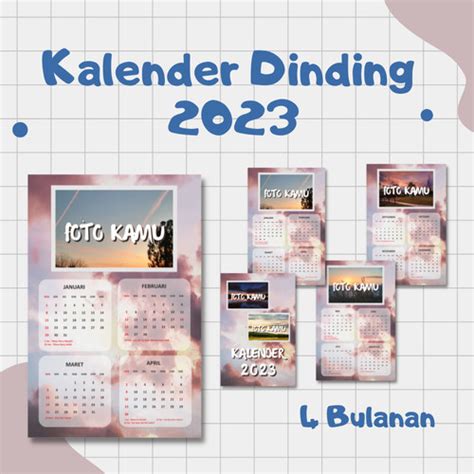 Jual 4 Bulanan Kalender 2023 Kalender Dinding 2023 Spiral Kalender