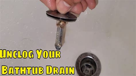 How To Remove Bathtub Pop Up Drain Stopper Unclog Your Bathtub Drain