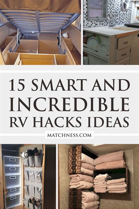 15 Smart And Incredible Rv Hacks Ideas Camping