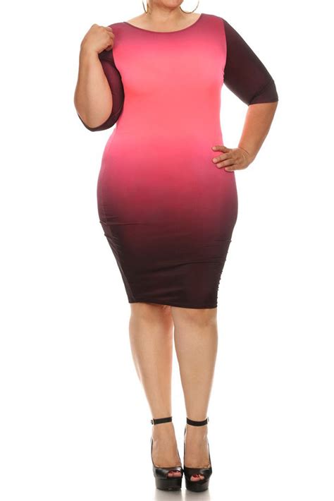 Pretty Vivid Hues Sexy Plus Size Dress Plussizefix