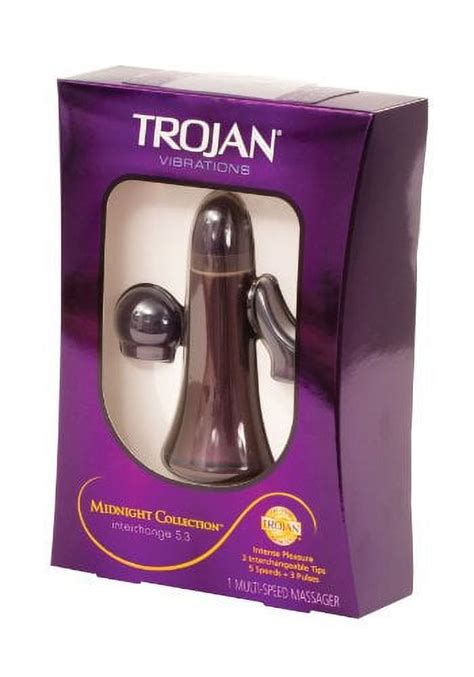 Trojan Vibrations Midnight Collection Interchargeable Massager