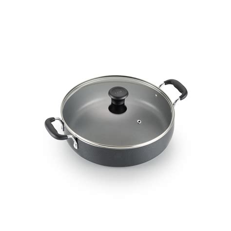 T Fal Nonstick Cookware Deep Covered Everyday Pan With Lid 12 Inch