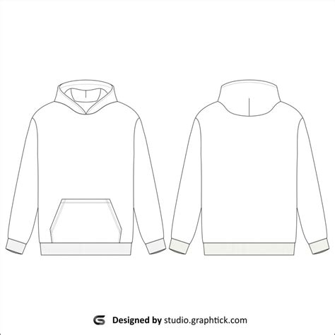 Hoodie vector template - Graphtick-Studio