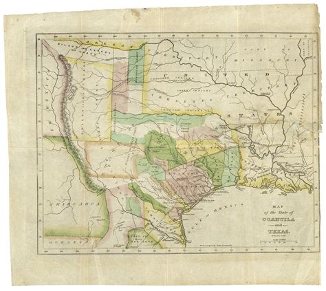 Map of the State of Coahuila and Texas – Legacy of Texas