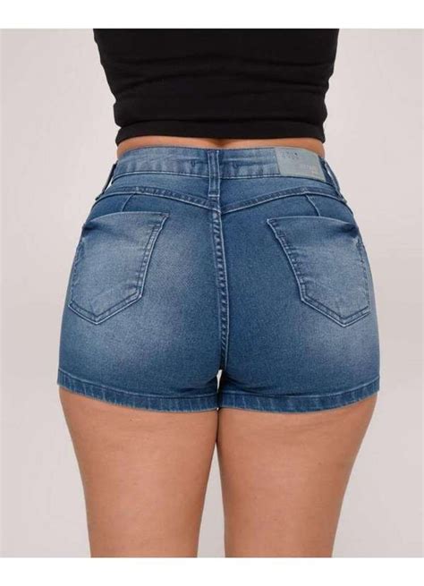 Shyros Shorts Jeans Feminino Ao Shyros Azul En