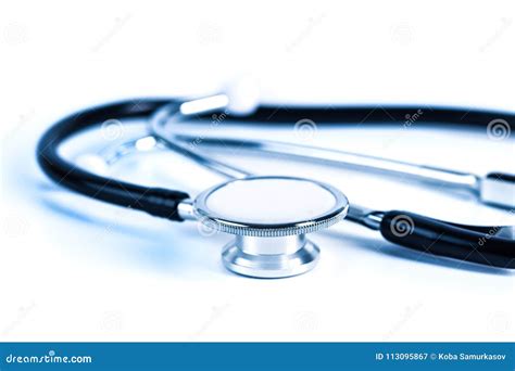 Stethoscope Phonendoscope Isolated On Dark Background Royalty Free