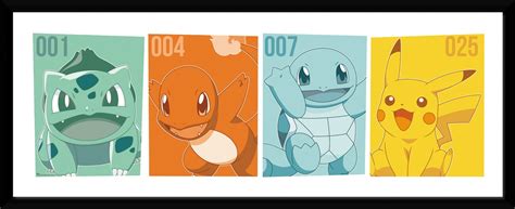 Pokemon - Kanto Partners Framed poster | Buy at UKposters