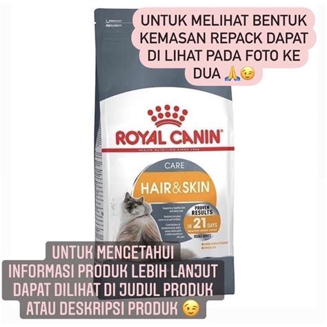 Jual Royal Canin Hair Skin Gram Repack Kadaluarsa Shopee