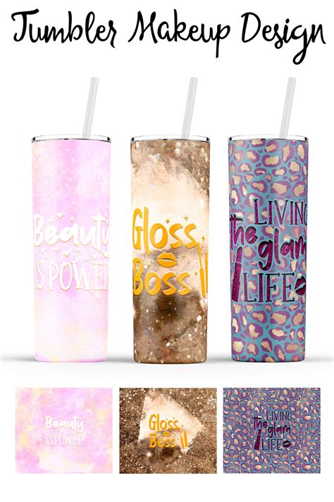 Make Up Sublimation | 20Oz Tumbler | Wrap Template (3066462)