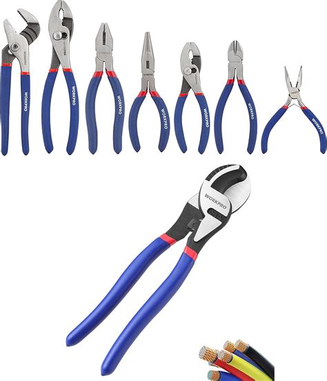 WORKPRO 7 Piece Pliers Set For DIY Home Use 9 1 4 Inch High