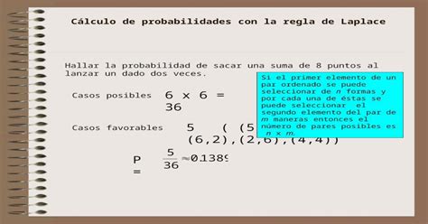 Cálculo De Probabilidades Con La Regla De Laplace Hallar La